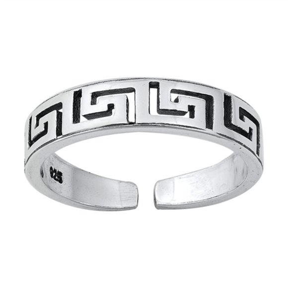 Jewelry - .925 Sterling Silver Aztec Toe Ring Adjustable